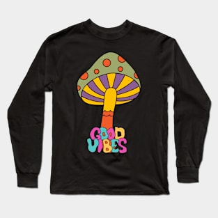 Retro mushroom Long Sleeve T-Shirt